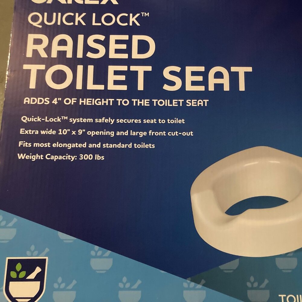 raised toilet seat white new